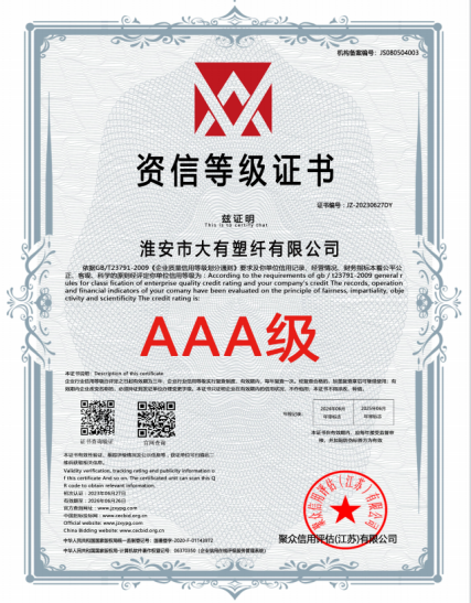 资信等级证书